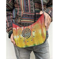 spiral sun half moon bag